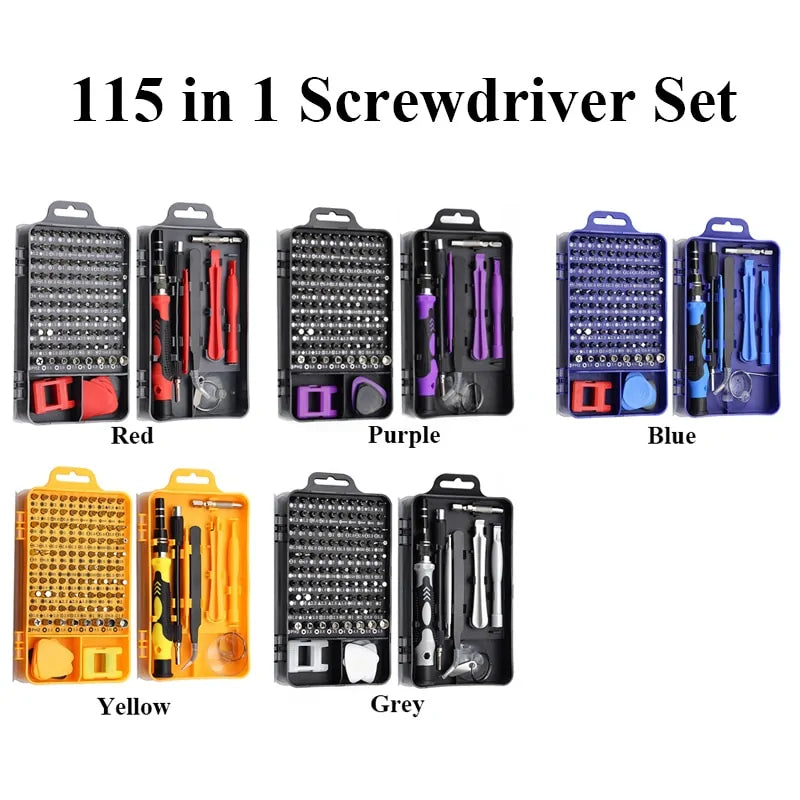 Precise: 115-in-1 Insulated Precision Screwdriver Set for PC, Mobile Phone, and Device Repair