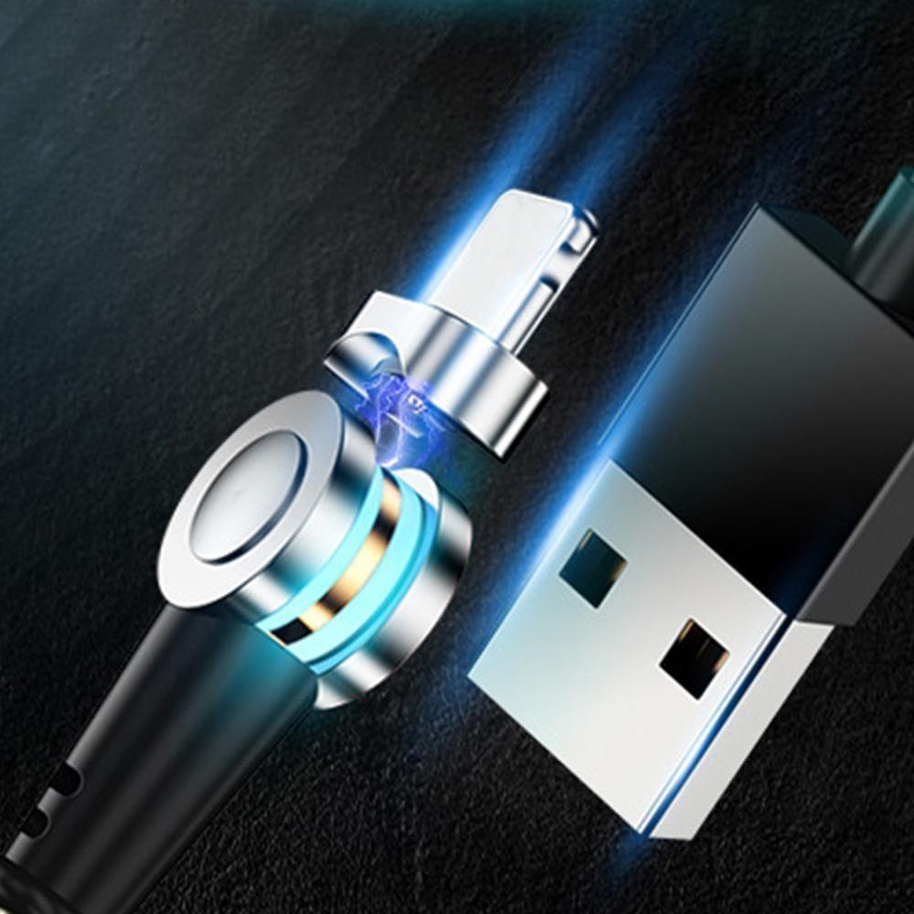 180° Rotating USB Phone Tablet Magnetic Charger Cable