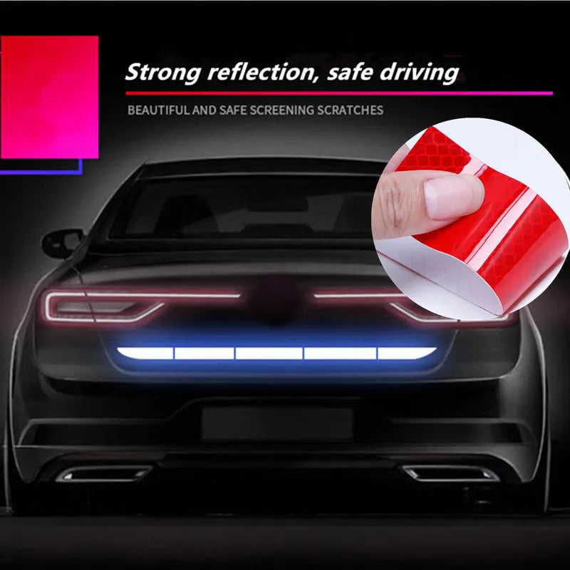 Accesorios para automóviles con cinta reflectante de advertencia trasera automática