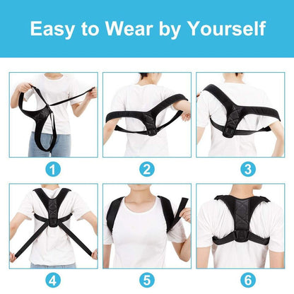 Cinturón corrector de postura de espalda médica ajustable 