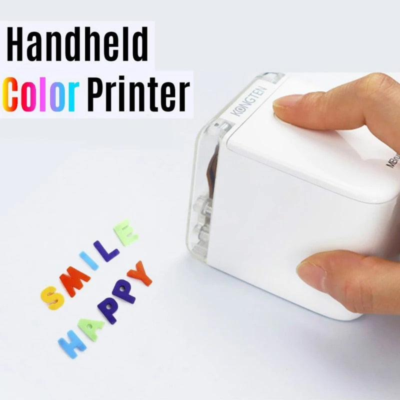 Mini impresora de inyección de tinta a color portátil con Bluetooth 