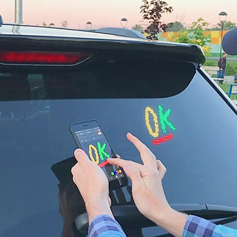 Express Yourself on the Road with Car Emoticons LED Display
