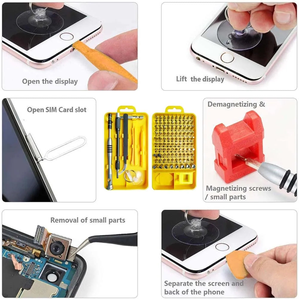 Precise: 115-in-1 Precision Screwdriver Set for Mobile Phone and Watch Repair