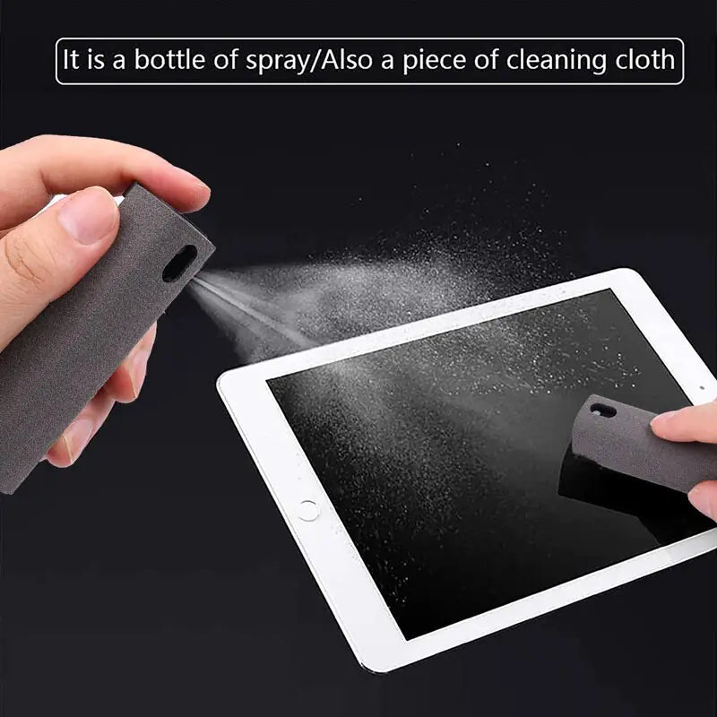 2-in-1 Portable Phone and Tablet Screen Cleaner with Microfiber Cloth