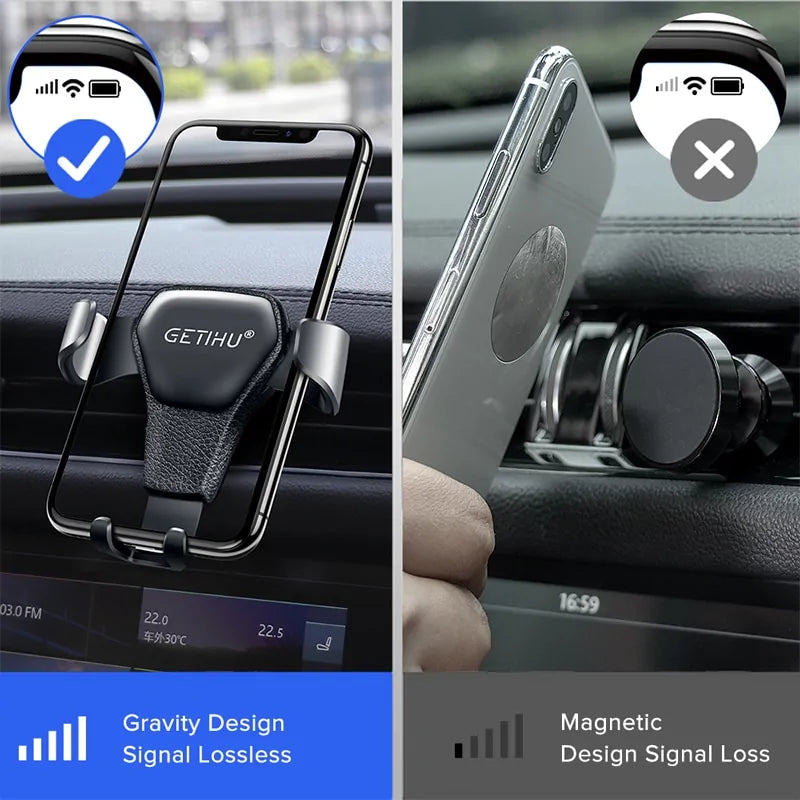 GETIHU Gravity Car Phone Holder: Air Vent Clip Mount for iPhone, Xiaomi, and More