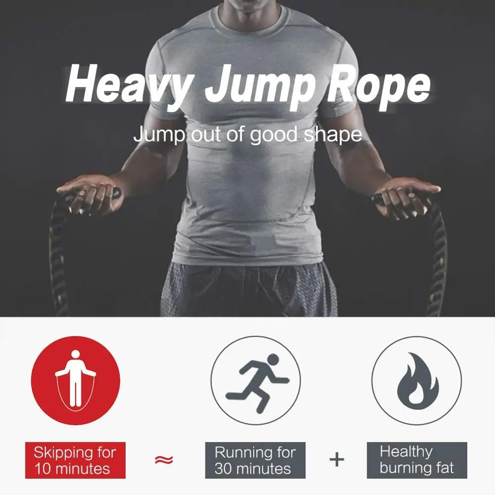 Heavy Weighted Jump Rope Crossfit and Muscle Building Fitness Rope